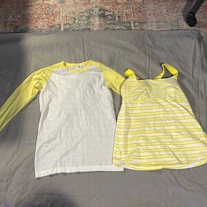 LuLu Lemon Long Sleeve Warm Up Shirt 
LuLu Lemon Tennis Tank Top